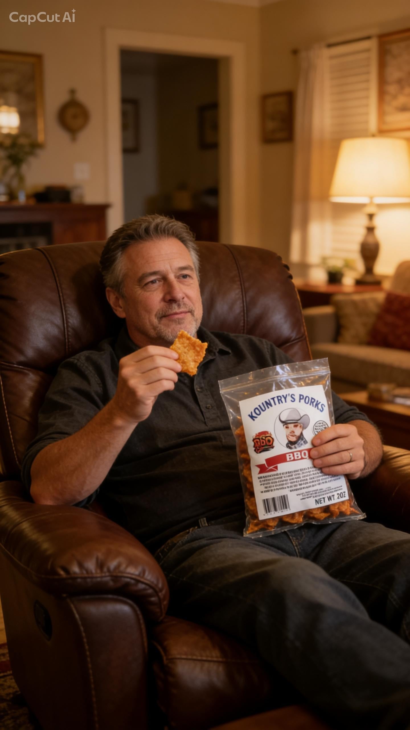 Kountry's Pork Skins BBQ flavor 6 pack